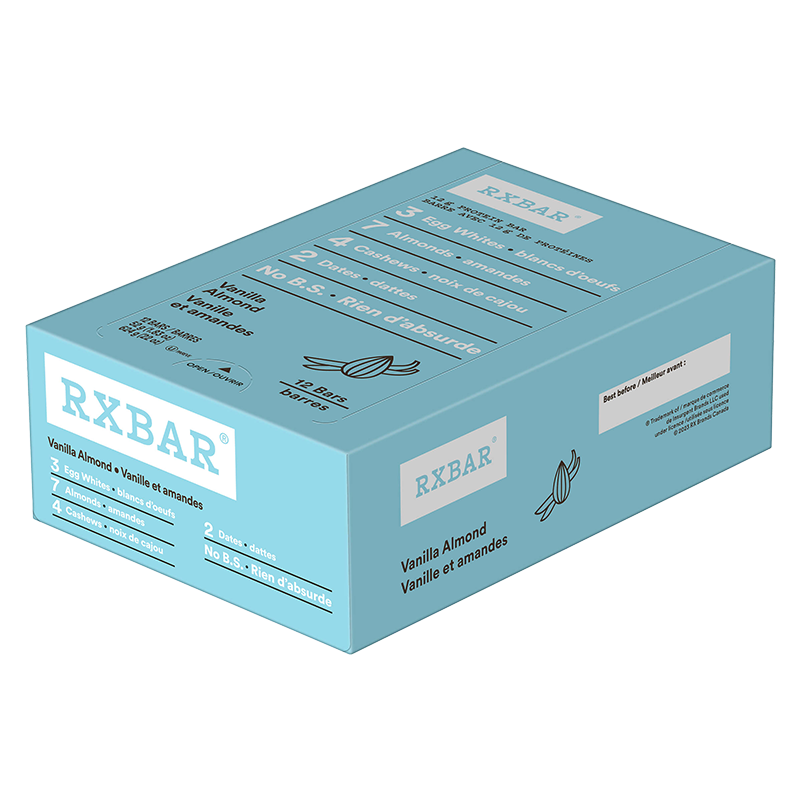 Vanilla Almond RX Bar Box packaging